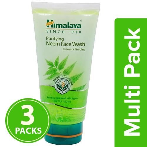Himalaya Purifying Neem Face Wash, 3×150 ml Multipack