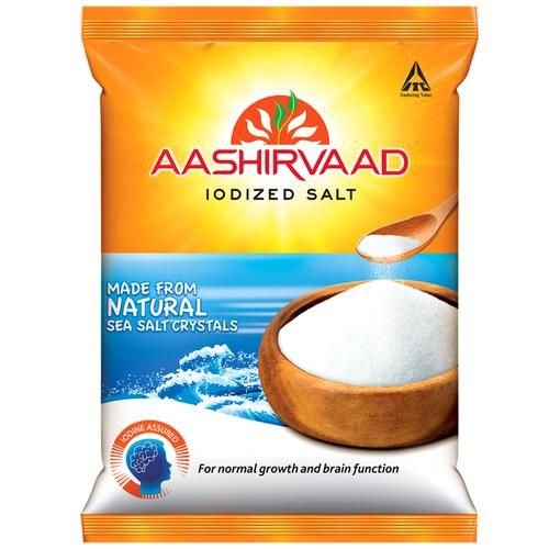 Aashirvaad Salt/Uppu – Iodised, 1 kg.
