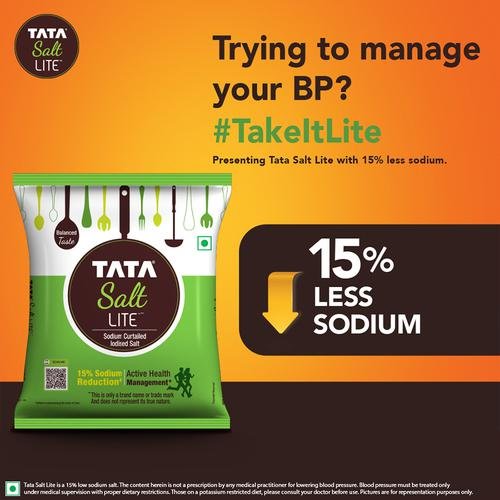 Tata Salt Lite - 15% Low Sodium Iodised Salt, 1 Kg. - Image 3