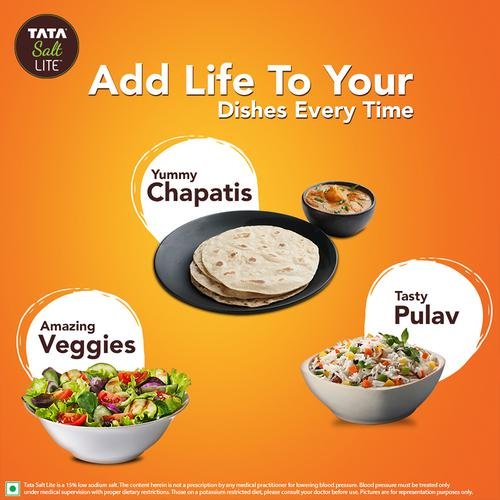 Tata Salt Lite - 15% Low Sodium Iodised Salt, 1 Kg. - Image 4