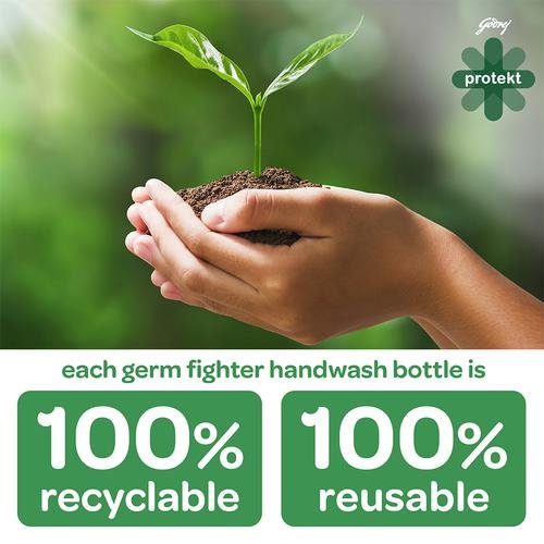 Godrej Protekt Liquid Handwash Refill - Germ Fighter Neem & Aloe Vera, Keeps Skin Hydrated, 750 ml - Image 6