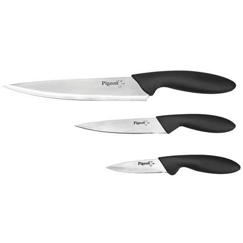 Pigeon by Stovekraft Stainless Steel Kitchen Knife Set – Sturdy, Assorted, 3 pcs