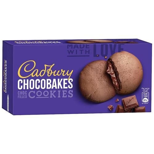 Cadbury Chocobakes Choc Filled Cookies/Biscuits – Family Pack, 150 g (12 pcs)