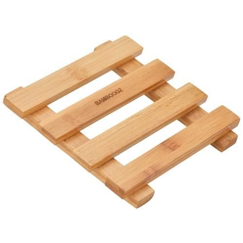 Bamboooz Trivet/Table Coaster/Pot Holder - Bamboo Wood, Square, 6x6 Inch, 1 pc - Image 2