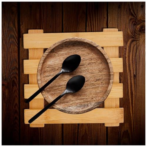 Bamboooz Trivet/Table Coaster/Pot Holder - Bamboo Wood, Square, 6x6 Inch, 1 pc - Image 5