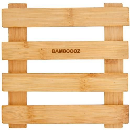 Bamboooz Trivet/Table Coaster/Pot Holder – Bamboo Wood, Square, 6×6 Inch, 1 pc