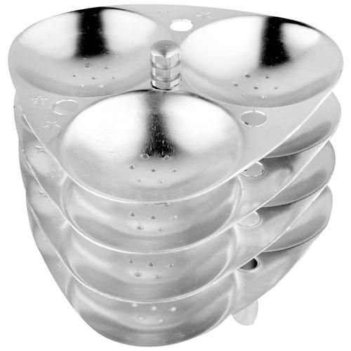 Segovia Idli Stand/Maker – With 4 Plates & 3 Cavities, Perfect For Big Pressure Cooker, 1 pc